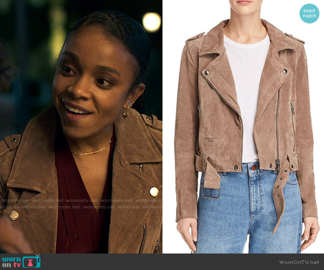 WornOnTV: Mia’s brown suede moto jacket on Love Victor | Rachel Hilson ...