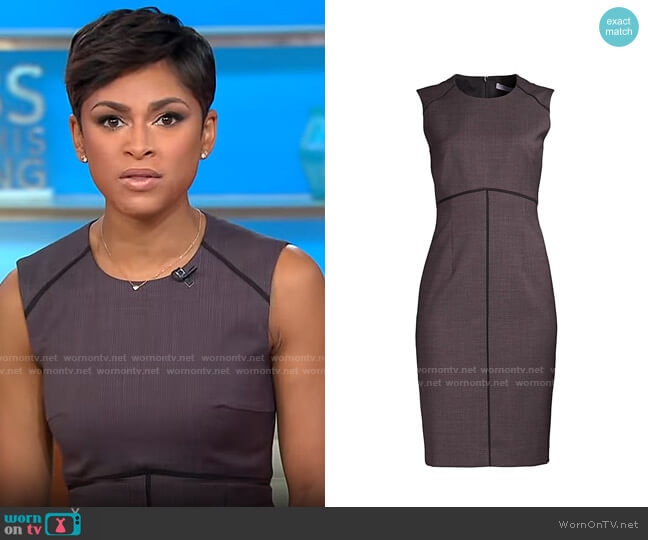 WornOnTV: Jericka Duncan’s sleeveless dress with black piping on CBS ...