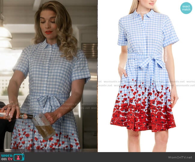 Brooks Brothers Floral Shirtdress worn by Allison (Annie Murphy) on Kevin Can F**k Himself