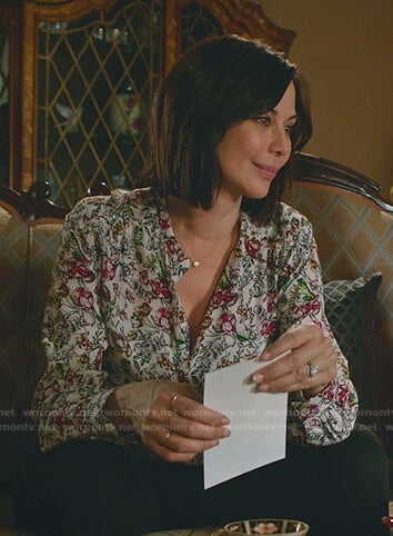 Cassie's white floral blouse on Good Witch