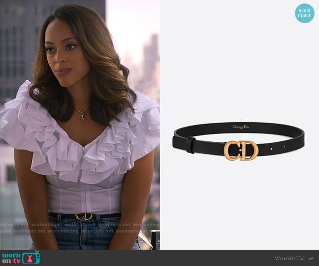 Christian Dior Saddle Belt worn by Whitney Green (Amber Stevens West) on Run the World