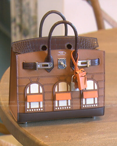 Crystal's brown hand bag on The Real Housewives of Beverly Hills