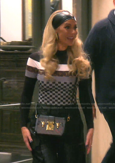 Dorit's checkerboard top on The Real Housewives of Beverly Hills