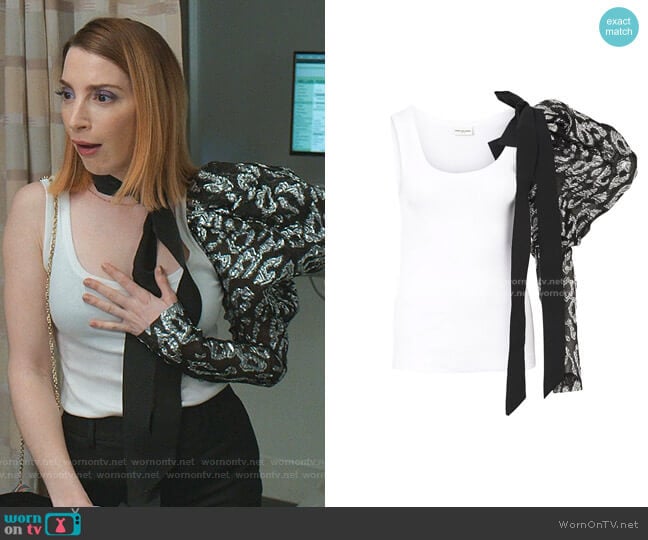 Asymmetric Top by Dries van Noten worn by Lauren (Molly Bernard) on Younger