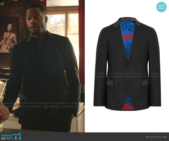 Embellished Blazer by Etro worn by Jeff Colby (Sam Adegoke) on Dynasty