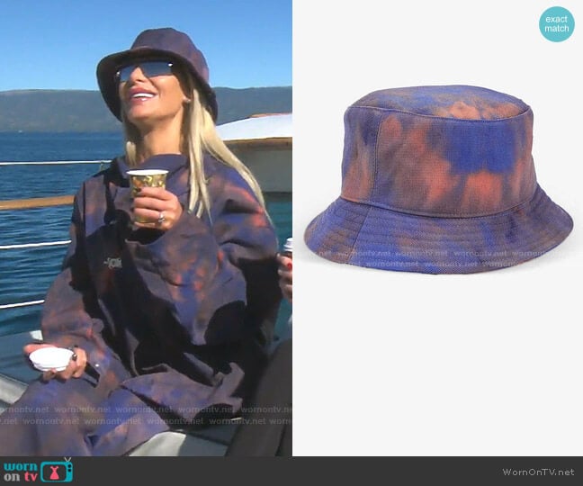 Tie-Dye Oversized Shell Bucket Hat by Fenty worn by Dorit Kemsley on The Real Housewives of Beverly Hills