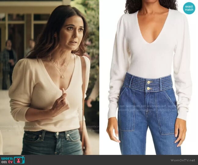 Frame Leena Sweater worn by Lana Lang Cushing (Emmanuelle Chriqui) on Superman and Lois