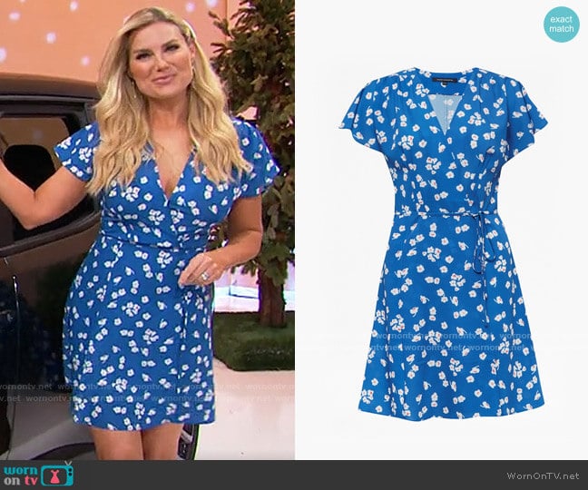 French Connection Verona Floral Wrap Dress worn by Rachel Reynolds on The Price is Right