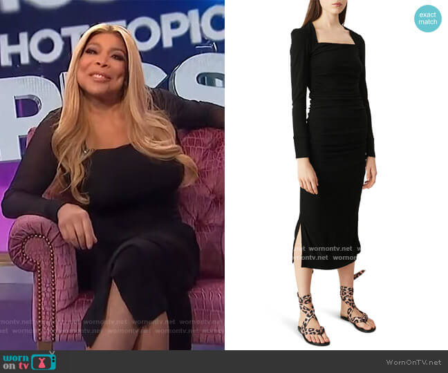 WornOnTV: Wendy’s black square neck mesh dress on The Wendy Williams ...