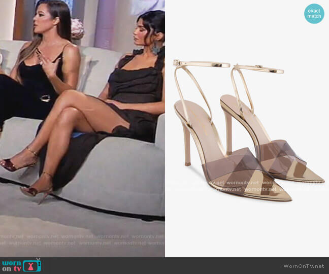Stark Plexi Ankle Strap Heels by Gianvito Rossi worn by Kylie Jenner on Keeping Up with the Kardashians
