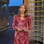 Ginger’s red floral wrap dress on Good Morning America