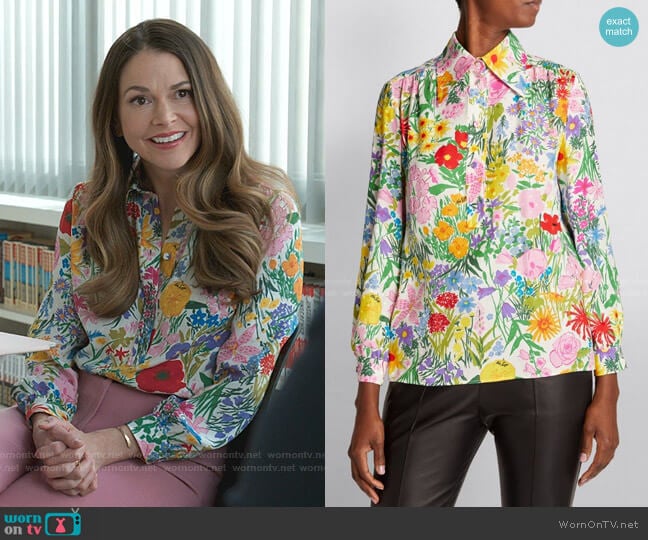 Liza’s floral shirt on Younger