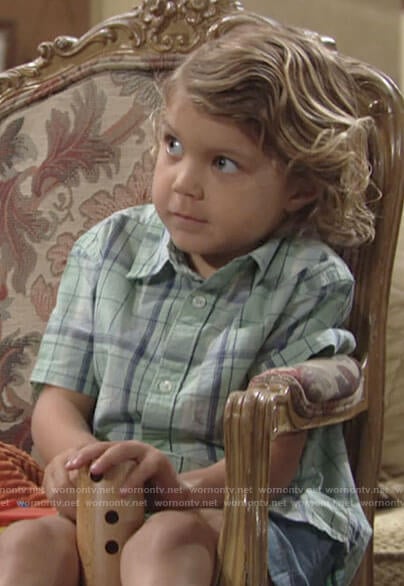 Harrison's green plaid shirt on The Young and the Restless