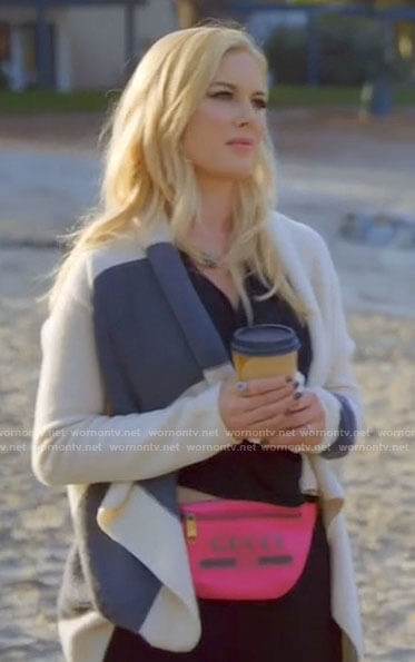 Heidi's colorblock cardigan and pink Gucci belt bag on The Hills New Beginnings