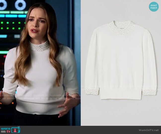 H&M Beaded Sweater worn by Caitlin Snow (Danielle Panabaker) on The Flash