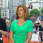 Hoda’s green knot waist dress on Today