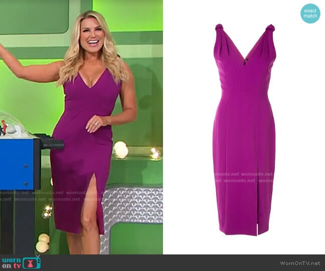 Jay Godfrey Knot Midi Dress worn by Rachel Reynolds on The Price is Right