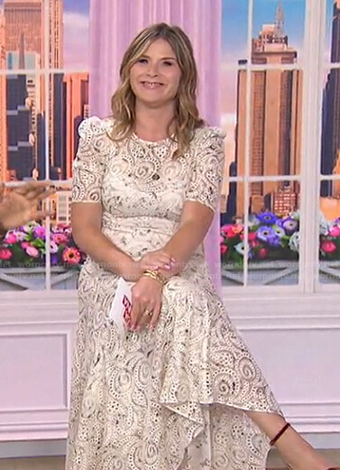 Jenna’s ivory lace maxi dress on Today