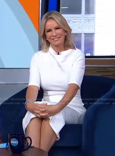 Jennifer’s white ribbed knit dress on Good Morning America