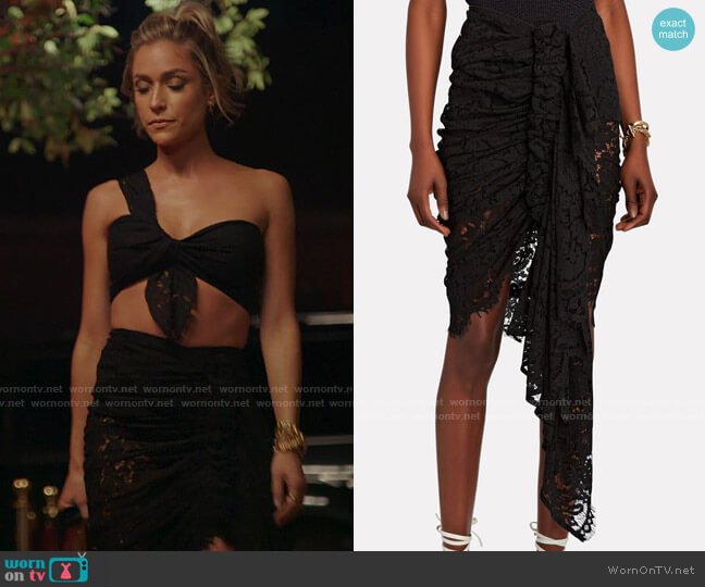  Just Bee Queen Tulum Ruched High-Low Skirt worn by Kristin Cavallari on The Hills New Beginnings