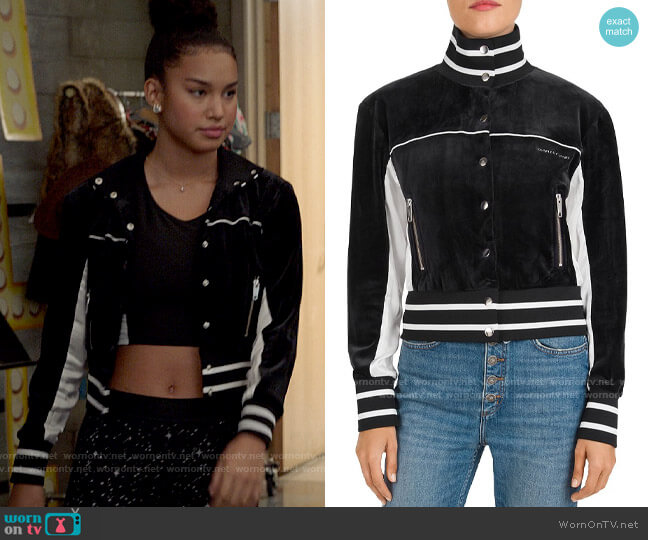 The Kooples x Sport Logo-Detail Track Jacket worn by Gina (Sofia Wylie) on High School Musical The Musical The Series