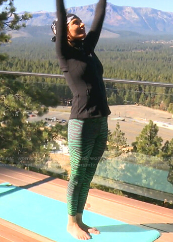 Lisa's green tiger print leggings on The Real Housewives of Beverly Hills