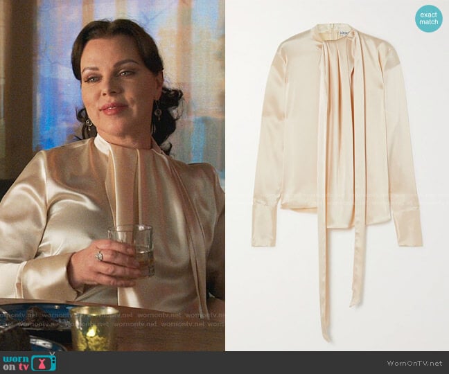 Maggie’s ivory tie neck blouse on Younger