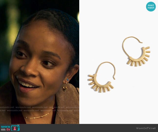 Madewell Succulent Drop Earrings worn by Mia Brooks (Rachel Hilson) on Love Victor