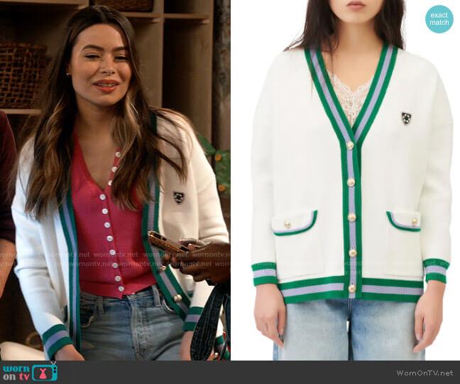 Maje Mydreamy Cardigan worn by Carly Shay (Miranda Cosgrove) on iCarly