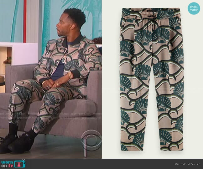 Printed Jacquard Sweatpants by Scotch & Soda worn by Victor Cruz on The Talk