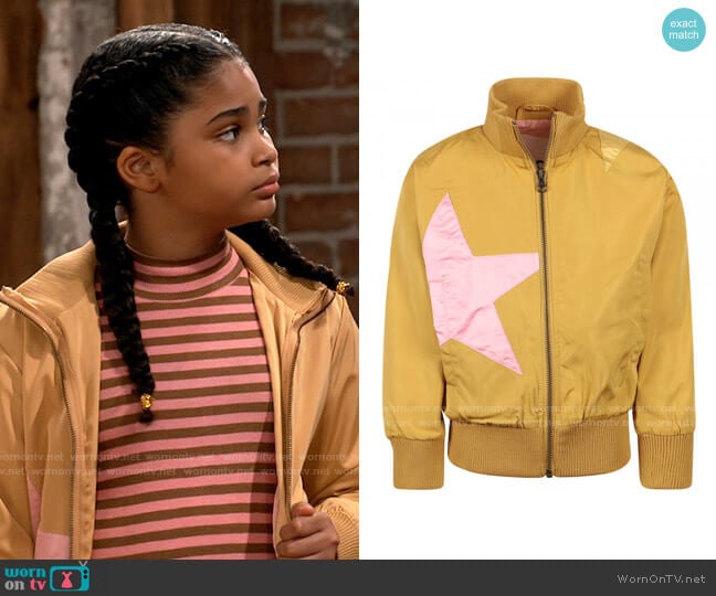 Molo Star Jacket in Honey Yellow worn by Millicent (Jaidyn Triplett) on iCarly