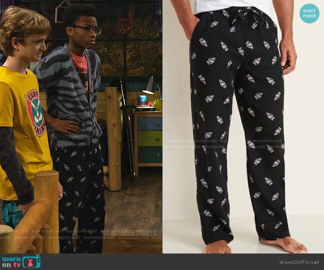 WornOnTV: Noah's orange print sweater and yellow alphabet patch pants on  Bunkd, Israel Johnson