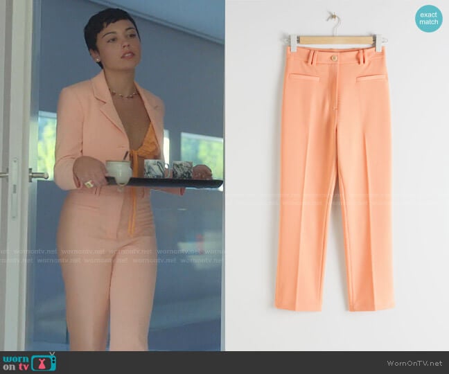 Cropped Tailored Trousers by & Other Stories worn by Ari Blanco (Carla Diaz) on Elite