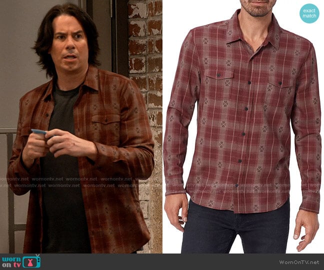 Paige Embellished Plaid Shirt worn by Spencer Shay (Jerry Trainor) on iCarly