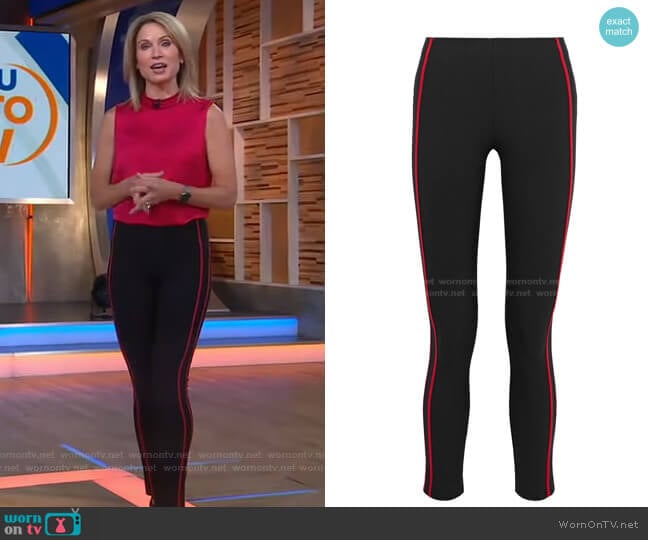 Simone striped cotton-blend skinny pants by Rag & Bone worn by Amy Robach on Good Morning America