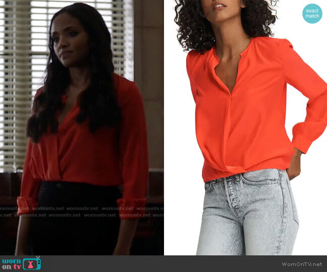 Wornontv Sophies Red Cross Front Blouse On Batwoman Meagan Tandy