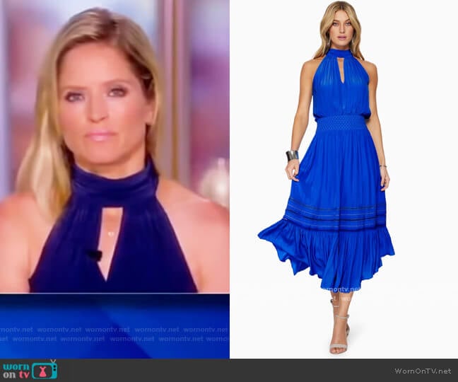 WornOnTV: Sara’s blue keyhole halterneck dress on The View | Sara ...