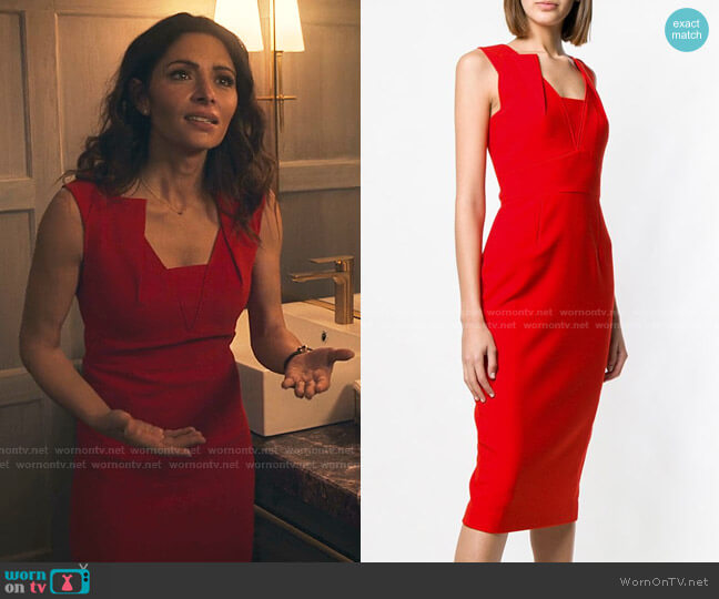 Coleby Midi Dress by Roland Mouret worn by Billie Connelly (Sara Shari) on Sex/Life