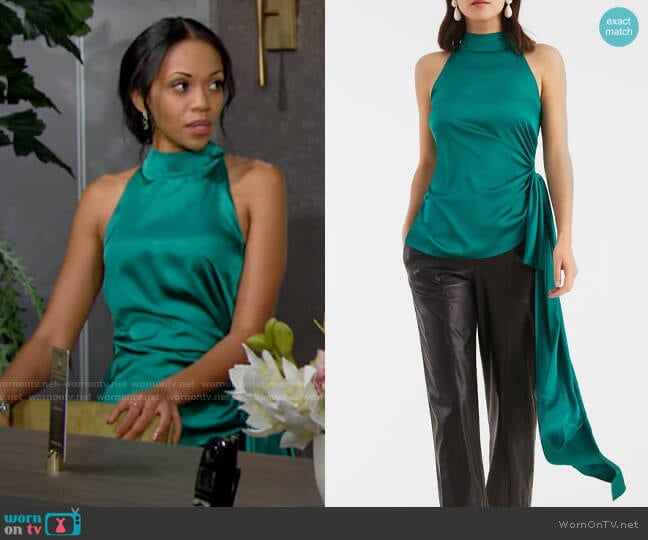 Sachin + Babi Cleo Top worn by Amanda Sinclair (Mishael Morgan) on The Young and the Restless