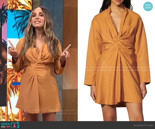 Amaria Long Sleeve Dress by Sandro worn by Lilliana Vazquez on E! News