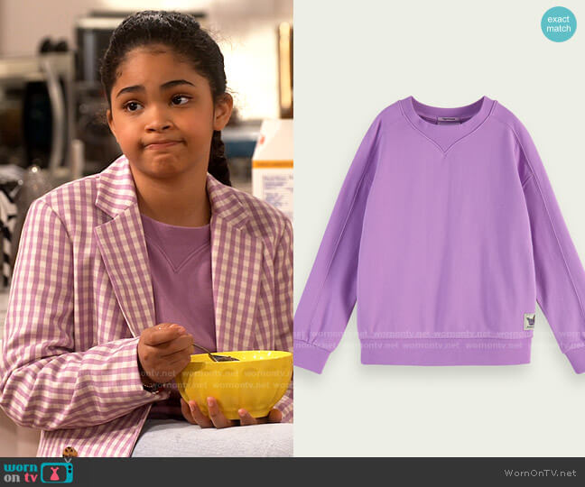 Scotch & Soda Artwork print relaxed fit crew neck worn by Millicent (Jaidyn Triplett) on iCarly