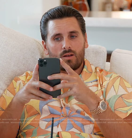 Scot’s floral print shirt on Keeping Up with the Kardashians