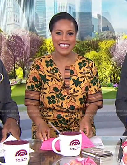 Sheinelle’s yellow floral dress on Today