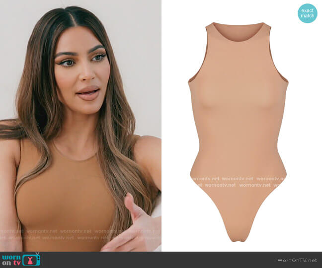 Fits Everyone High Neck Bodysuit by Skims worn by Kim Kardashian  on Keeping Up with the Kardashians
