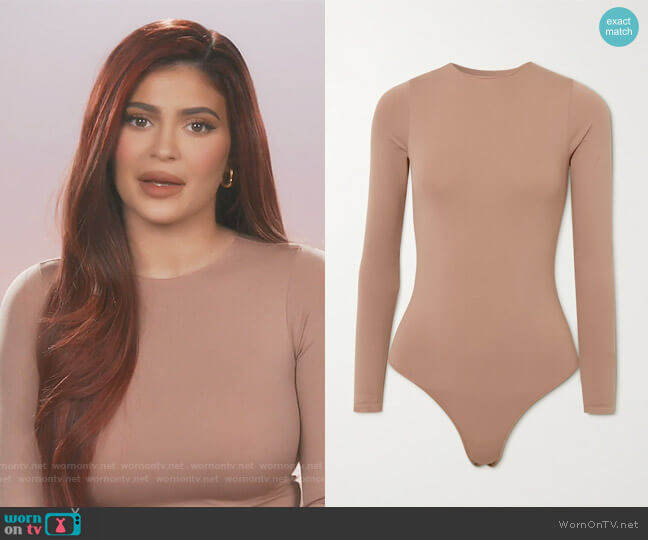 Essential Crew Neck Thong bodysuit by Skims worn by Kylie Jenner  on Keeping Up with the Kardashians