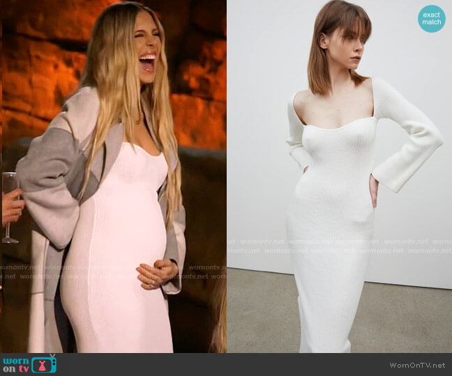 Source Unknown Sweetheart Neckline Long Knit Dress worn by Ashley Wahler (Ashley Wahler) on The Hills New Beginnings