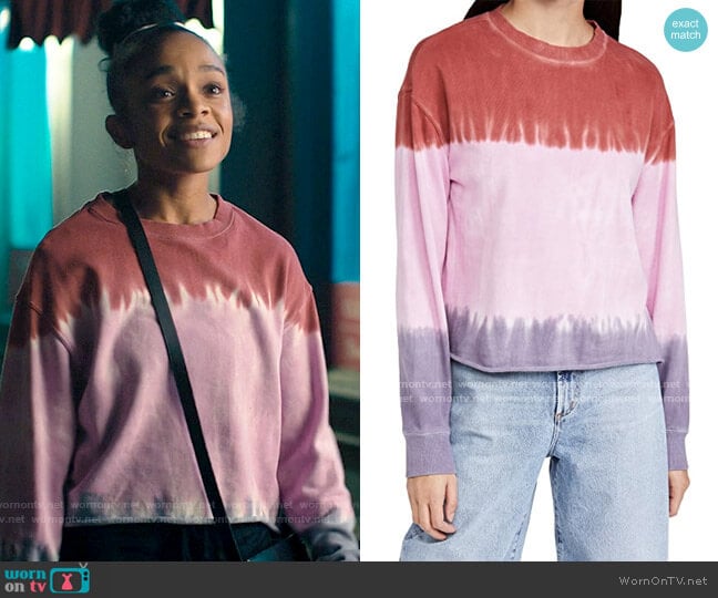 Spiritual Gangster Mazzy Pullover Sweatshirt worn by Mia Brooks (Rachel Hilson) on Love Victor