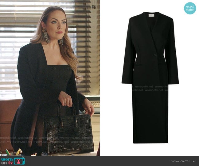 Nadine Coat by The Row worn by Fallon Carrington (Elizabeth Gillies) on Dynasty