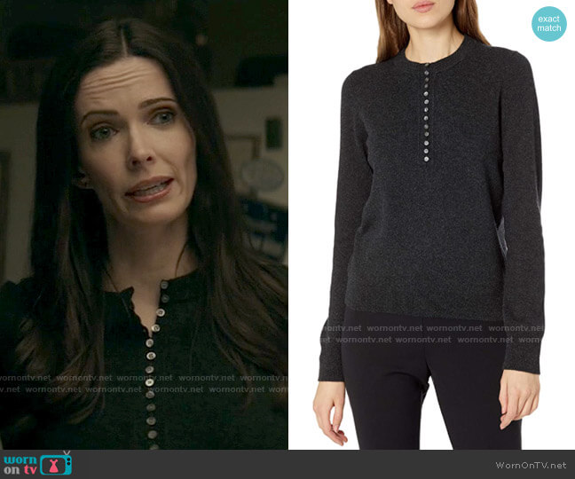 Theory Cashmere Button Henley worn by Lois Lane (Elizabeth Tulloch) on Superman and Lois