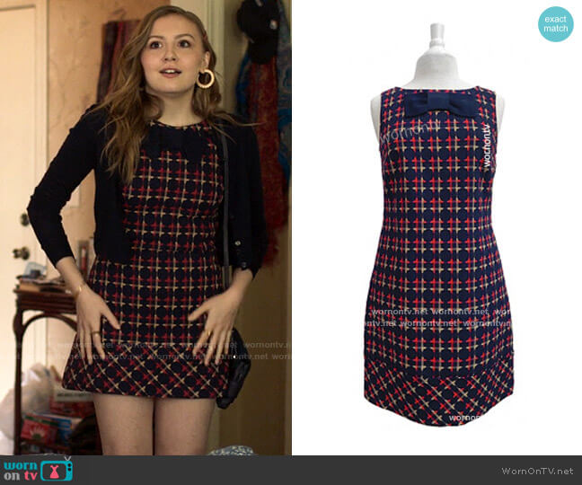 Trina Turk Geometric Dress worn by Lake Meriwether (Bebe Wood) on Love Victor